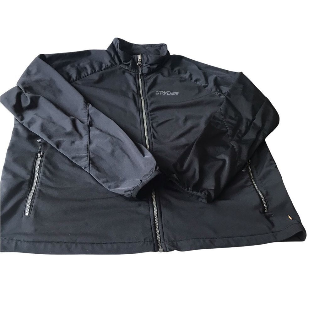 Men’s XXL black SPYDER lightweight base/layer track jacket.